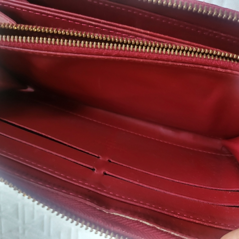 LOUIS VUITTON Monogram Red Vernis Long wallet - Picture 10 of 10